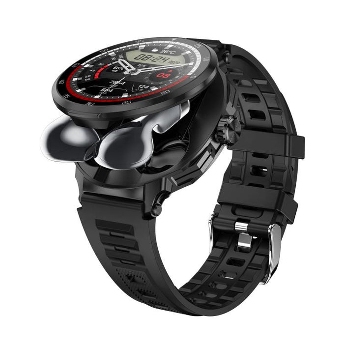D11 1.46 inch 2 in 1 Bluetooth Earphone Smart Watch, Support Bluetooth Call / NFC / Heart Rate, D11 (Black), D11 (Green)
