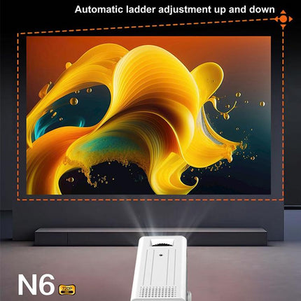 N6 1280x720P 70ANSI Android 11.0 Smart Mini Projector, US Plug, UK Plug, AU Plug, EU Plug