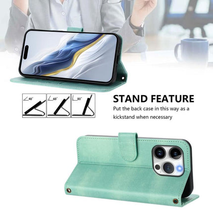Line Splicing Buckle Retro Leather Phone Case, For iPhone 14 Pro, For iPhone 14 Pro Max, For iPhone 7 / 8 / SE 2022