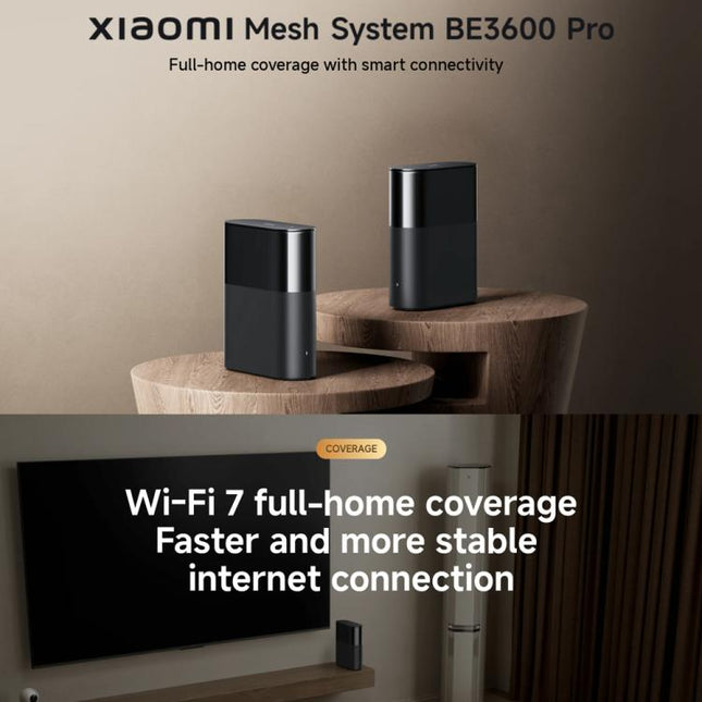 Xiaomi Whole Home Router BE3600 Pro WiFi 7 Bluetooth Mesh Gateway 2.5G Port Dual Band, BE3600 Pro