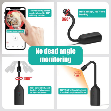 QJ700 1080P HD WiFi Panoramic 360-degree Snake Tube Camera, Support Motion Detection