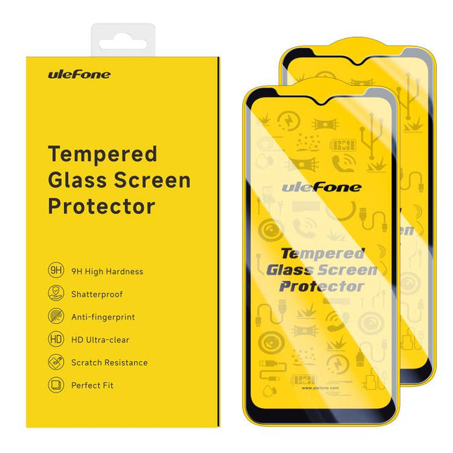 2pcs / Pack Ulefone 9H HD Anti Fingerprint Tempered Glass Screen Protector, For Ulefone Armor X13, For Ulefone Armor X12 Pro, For Ulefone Armor 21, For Ulefone Power Armor 19