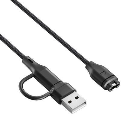 xDfind 2 in 1 Type-C and USB-A Ports Watch Charging Cable, Length: 1m