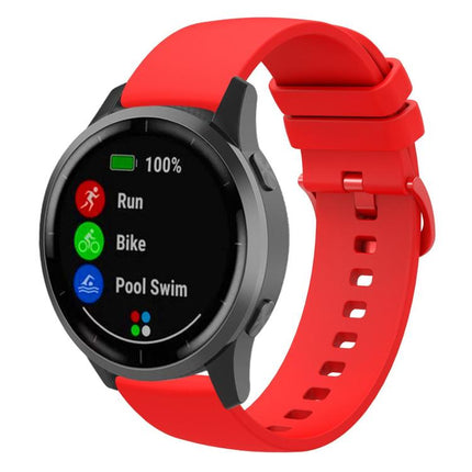 xDfind Flat Pure Color Silicone Watch Band, 18mm