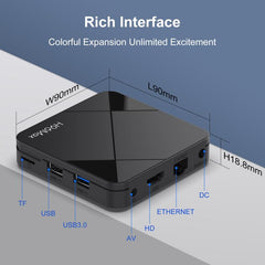 H96Max 4K UHD Android 14 Smart TV Box with Remote Control, RK3518 Quad-Core