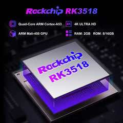 H96Max 4K UHD Android 14 Smart TV Box with Remote Control, RK3518 Quad-Core
