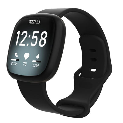 For Fitbit Versa 4 / Versa 3 / Sense2 / Sense xDfind Silicone Watch Band, S