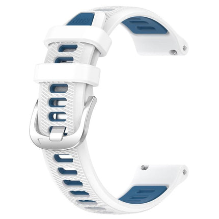xDfind Sports Two-Color Steel Buckle Silicone Watch Band, For Garmin 20mm
