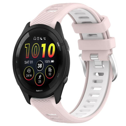 xDfind Sports Two-Color Steel Buckle Silicone Watch Band, For Garmin 20mm