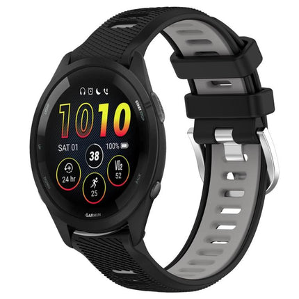 xDfind Sports Two-Color Steel Buckle Silicone Watch Band, For Garmin 20mm