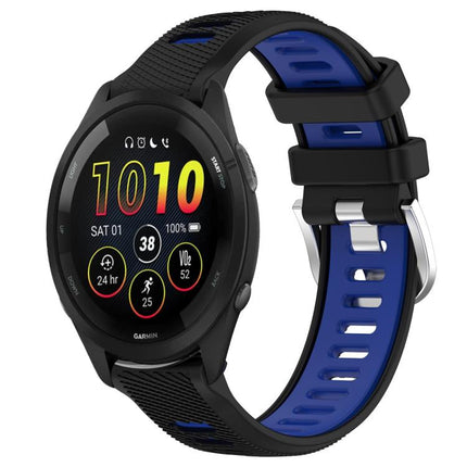 xDfind Sports Two-Color Steel Buckle Silicone Watch Band, For Garmin 20mm