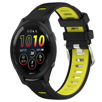 xDfind Sports Two-Color Steel Buckle Silicone Watch Band, For Garmin 20mm
