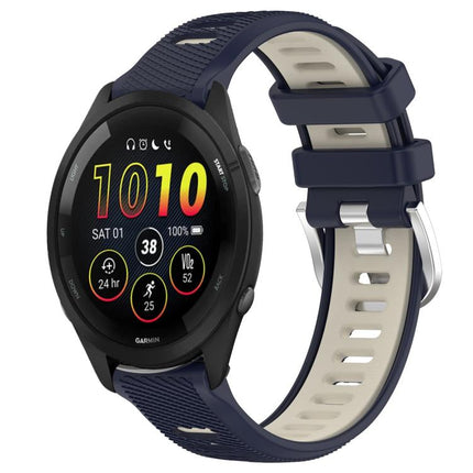 xDfind Sports Two-Color Steel Buckle Silicone Watch Band, For Garmin 20mm