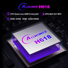 H96 Max H618 Plus Android 14.0 Smart TV Box, Allwinner H618 Quad-core ARM Cortex-A53, 2GB+16GB, 4GB+32GB, 4GB+64GB