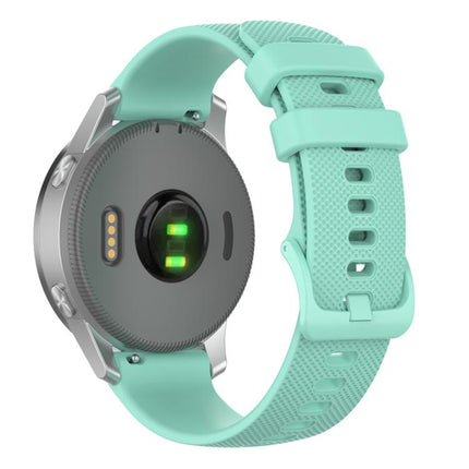 xDfind Small Plaid Solid Color Silicone Watch Band, 18mm For Garmin Venu 2S / Move 3S / Active S, 20mm For Garmin Forerunner 570 42mm/245/645