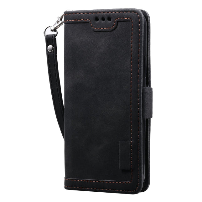 Retro Splicing Horizontal Flip Leather Case with Card Slots & Holder & Wallet, For iPhone 12 Pro Max