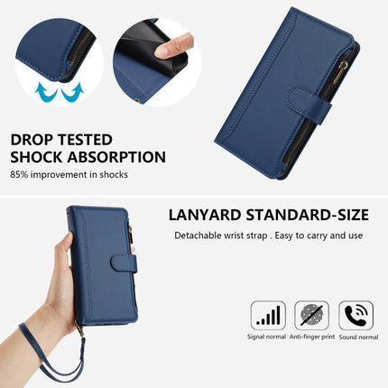Magnetic Closure 9 Card Slots Zipper Leather Case with Hand Strap, For iPhone 11 Pro Max, For iPhone 11, For iPhone 11 Pro, For iPhone XS / X