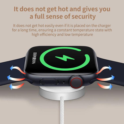 For Apple Watch Series xDfind Aluminum Alloy Shell Magnetic Wireless Watch Charger, Type-C, USB-A