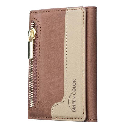 Zipper Leather Horizontal Magnetic Wallet Card Bag Case