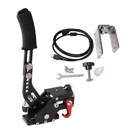 Car Universal USB Horizontal Drift Rally Racing Handbrake Lever Professional Gaming Peripherals for Racing Games G25/27/29 T500, HB031-BK