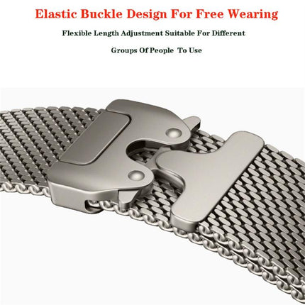 xDfind Umbrella Buckle Think Mesh Milanese Stainless Steel Watch Band, For Apple Watch 46mm / 49mm / 45mm / 44mm Think Mesh