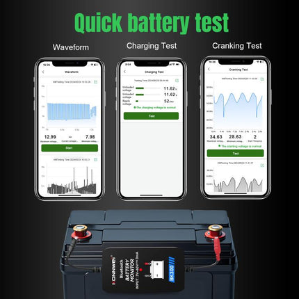 KONNWEI BK300 6V / 12V / 24V Car Bluetooth 5.0 Battery Monitor Diagnostic Tool, BK300