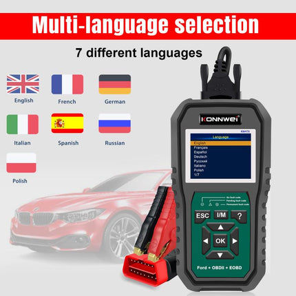 KONNWEI KW470 2.8 inch Color Screen Car OBD2 Fault Diagnostic Scan Tool for Ford, KW470