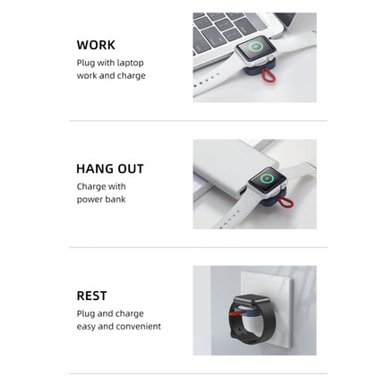 ROCK W26 Portable Magnetic Wireless Charger for Apple Watch Type-C interface
