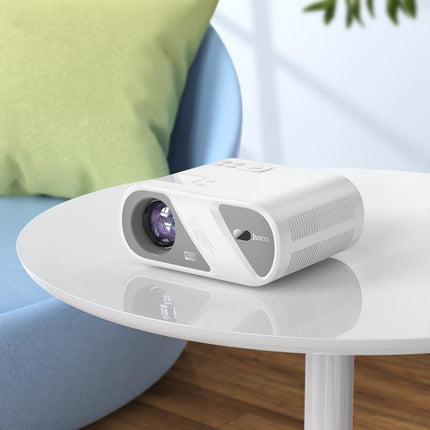 hoco DT1 1280x720P 140ANSI WiFi Bluetooth Wireless Projector Same Screen Version, EU Plug, US Plug
