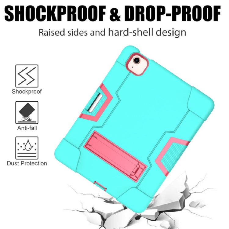 For iPad Air (2020) 10.9 Contrast Color Robot Shockproof Silicon + PC Protective Case with Holder & Pen Slot, For iPad Air 2022 / 2020 10.9