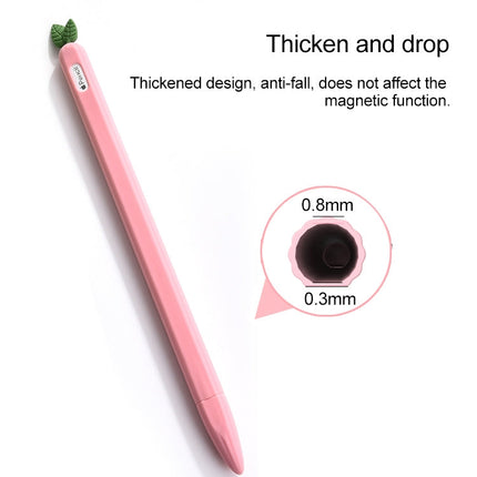 Contrasting Color Mint Leaf Silicone Non-slip Protective Cover, For Apple Pencil 1, For Apple Pencil 2