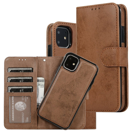 KLT888-2 Retro 2 in 1 Detachable Magnetic Horizontal Flip TPU + PU Leather Case with Holder & Card Slots & Photo Frame & Wallet, For iPhone 11, For iPhone 11 Pro, For iPhone 11 Pro Max, For iPhone 6