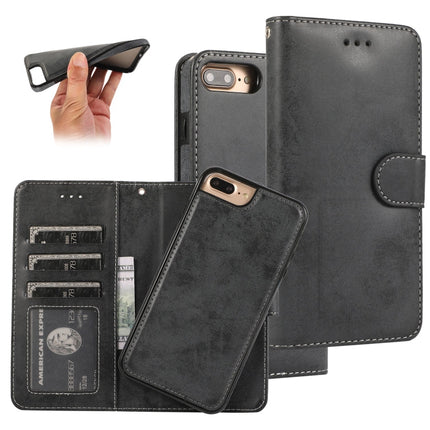 KLT888-2 Retro 2 in 1 Detachable Magnetic Horizontal Flip TPU + PU Leather Case with Holder & Card Slots & Photo Frame & Wallet, For iPhone 6 Plus, For iPhone SE 2022 / SE 2020 / 8 / 7, For iPhone 8 Plus / 7 Plus, For iPhone XS / X