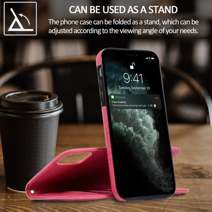 KLT888-2 Retro 2 in 1 Detachable Magnetic Horizontal Flip TPU + PU Leather Case with Holder & Card Slots & Photo Frame & Wallet, For iPhone 12 Pro Max