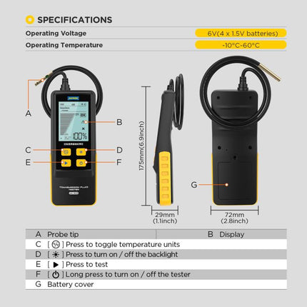 AUTOOL AS505 Car Gearbox Oil Test Detector Transmission Fluid Quality Diagnostic Tool, AS505