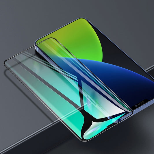 ROCK 2.5D Green Light Eye Protection Anti-blue Light Full Screen Tempered Glass Film, For iPhone 12 mini, For iPhone 12 / 12 Pro, For iPhone 12 Pro Max