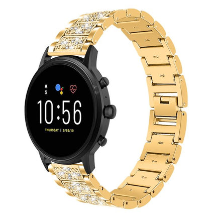 xDfind Diamond Jewelry Steel Watch Band, 20mm For Amazfit Active 2 / GTS4 Mini, 22mm For Huawei Watch GT5/GT5 Pro/4/4 Pro, 22mm For Fossil Gen 5 Carlyle/Julianna/Garrett