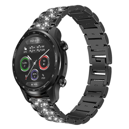 xDfind Diamond Jewelry Steel Watch Band, 20mm For COROS APEX 2 42mm / PACE 2, 20mm For Ticwatch GTH / E3 / E / 2, 22mm For Ticwatch Pro X / Pro3 / Pro / GTX / E2, 20mm For Xiaomi Haylou RS4 Plus LS11, 22mm For Xiaomi Watch S3/2 Pro/S2/S1               ...
