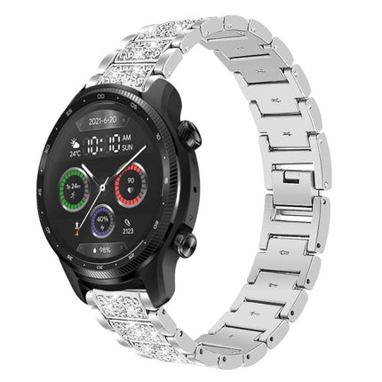 xDfind Diamond Jewelry Steel Watch Band, 20mm For COROS APEX 2 42mm / PACE 2, 20mm For Ticwatch GTH / E3 / E / 2, 22mm For Ticwatch Pro X / Pro3 / Pro / GTX / E2, 20mm For Xiaomi Haylou RS4 Plus LS11, 22mm For Xiaomi Watch S3/2 Pro/S2/S1               ...