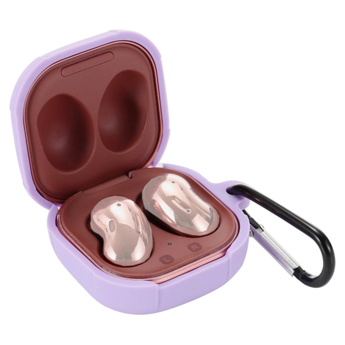 For Samsung Galaxy Buds Live Anti-fall Silicone Earphone Protective Case with Hook