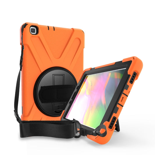 Shockproof Colorful Silicone + PC Protective Case with Holder & Hand Grip Strap, For Samsung Tab A 8.0(2019) T290 / T295, For Samsung Galaxy Tab Active Pro T540 / T545 / Tab Active4 Pro