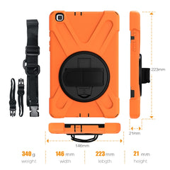 Shockproof Colorful Silicone + PC Protective Case with Holder & Hand Grip Strap, For Samsung Tab A 8.0(2019) T290 / T295, For Samsung Galaxy Tab Active Pro T540 / T545 / Tab Active4 Pro