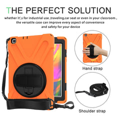 Shockproof Colorful Silicone + PC Protective Case with Holder & Hand Grip Strap, For Samsung Tab A 8.0(2019) T290 / T295, For Samsung Galaxy Tab Active Pro T540 / T545 / Tab Active4 Pro