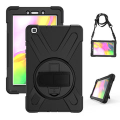 Shockproof Colorful Silicone + PC Protective Case with Holder & Hand Grip Strap, For Samsung Tab A 8.0(2019) T290 / T295, For Samsung Galaxy Tab Active Pro T540 / T545 / Tab Active4 Pro