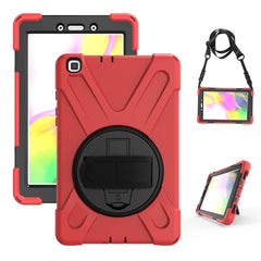 Shockproof Colorful Silicone + PC Protective Case with Holder & Hand Grip Strap, For Samsung Tab A 8.0(2019) T290 / T295, For Samsung Galaxy Tab Active Pro T540 / T545 / Tab Active4 Pro