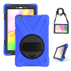 Shockproof Colorful Silicone + PC Protective Case with Holder & Hand Grip Strap, For Samsung Tab A 8.0(2019) T290 / T295, For Samsung Galaxy Tab Active Pro T540 / T545 / Tab Active4 Pro
