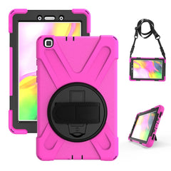 Shockproof Colorful Silicone + PC Protective Case with Holder & Hand Grip Strap, For Samsung Tab A 8.0(2019) T290 / T295, For Samsung Galaxy Tab Active Pro T540 / T545 / Tab Active4 Pro