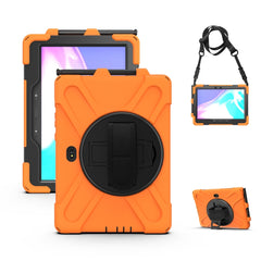 Shockproof Colorful Silicone + PC Protective Case with Holder & Hand Grip Strap, For Samsung Tab A 8.0(2019) T290 / T295, For Samsung Galaxy Tab Active Pro T540 / T545 / Tab Active4 Pro