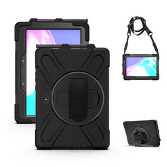 Shockproof Colorful Silicone + PC Protective Case with Holder & Hand Grip Strap, For Samsung Tab A 8.0(2019) T290 / T295, For Samsung Galaxy Tab Active Pro T540 / T545 / Tab Active4 Pro