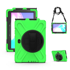 Shockproof Colorful Silicone + PC Protective Case with Holder & Hand Grip Strap, For Samsung Tab A 8.0(2019) T290 / T295, For Samsung Galaxy Tab Active Pro T540 / T545 / Tab Active4 Pro